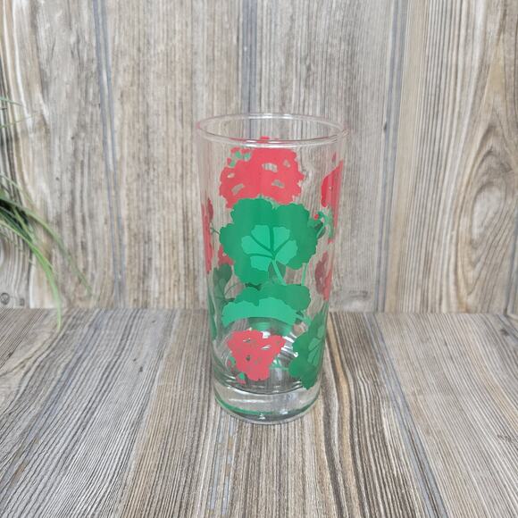 Vintage Avon Summer Fantasy Tumblers, Geranium Drinking Glasses - Picture 2 of 4